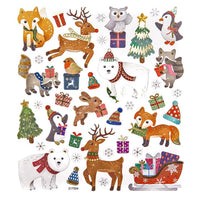 DP Craft kerststickers winterdieren, 38 stuks