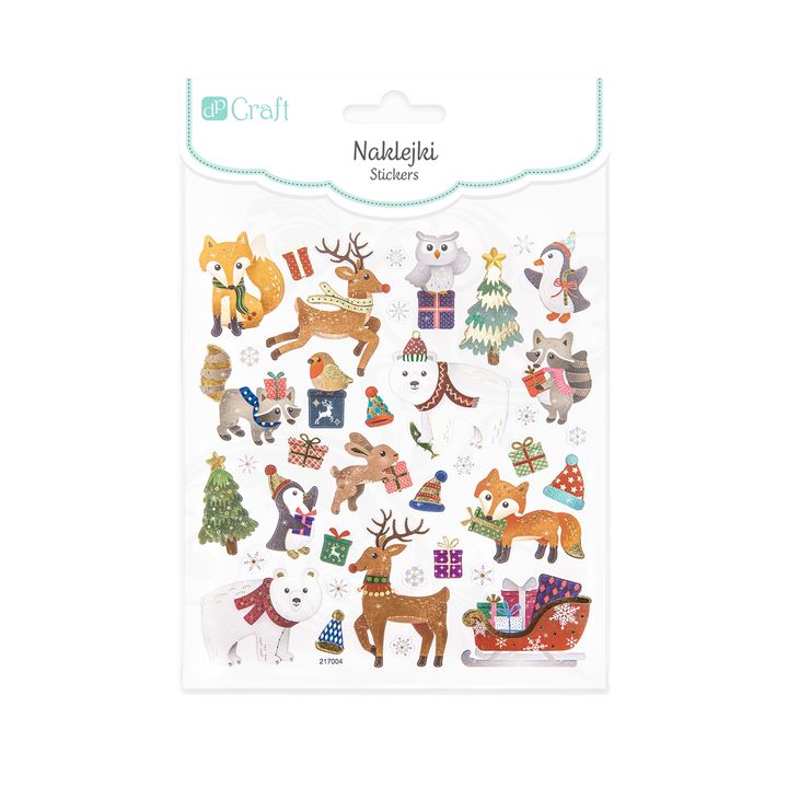 DP Craft kerststickers winterdieren, 38 stuks – afbeelding 3
