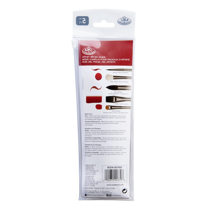 Royal & Langnickel Zen Series 83 penselenset, 5 stuks – afbeelding 3