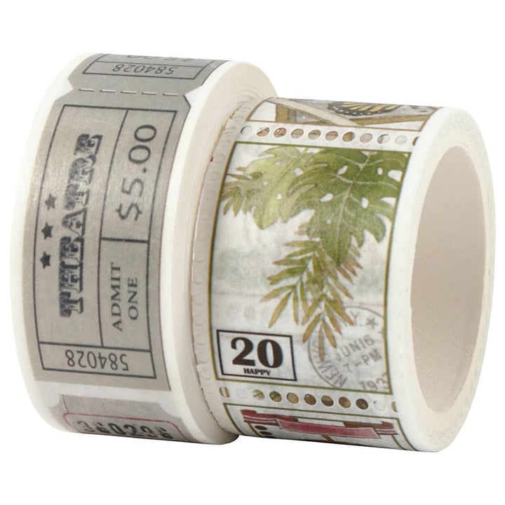 Creativ Company washitapeset met reistickets en natuur – 2 rollen
