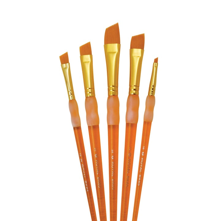 Royal & Langnickel Big Kids Choice schuine penselen, 5 stuks