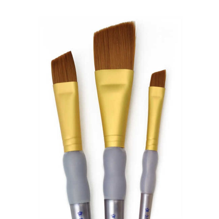 Royal & Langnickel Crafter’s Choice schuine penselen, 3 stuks
