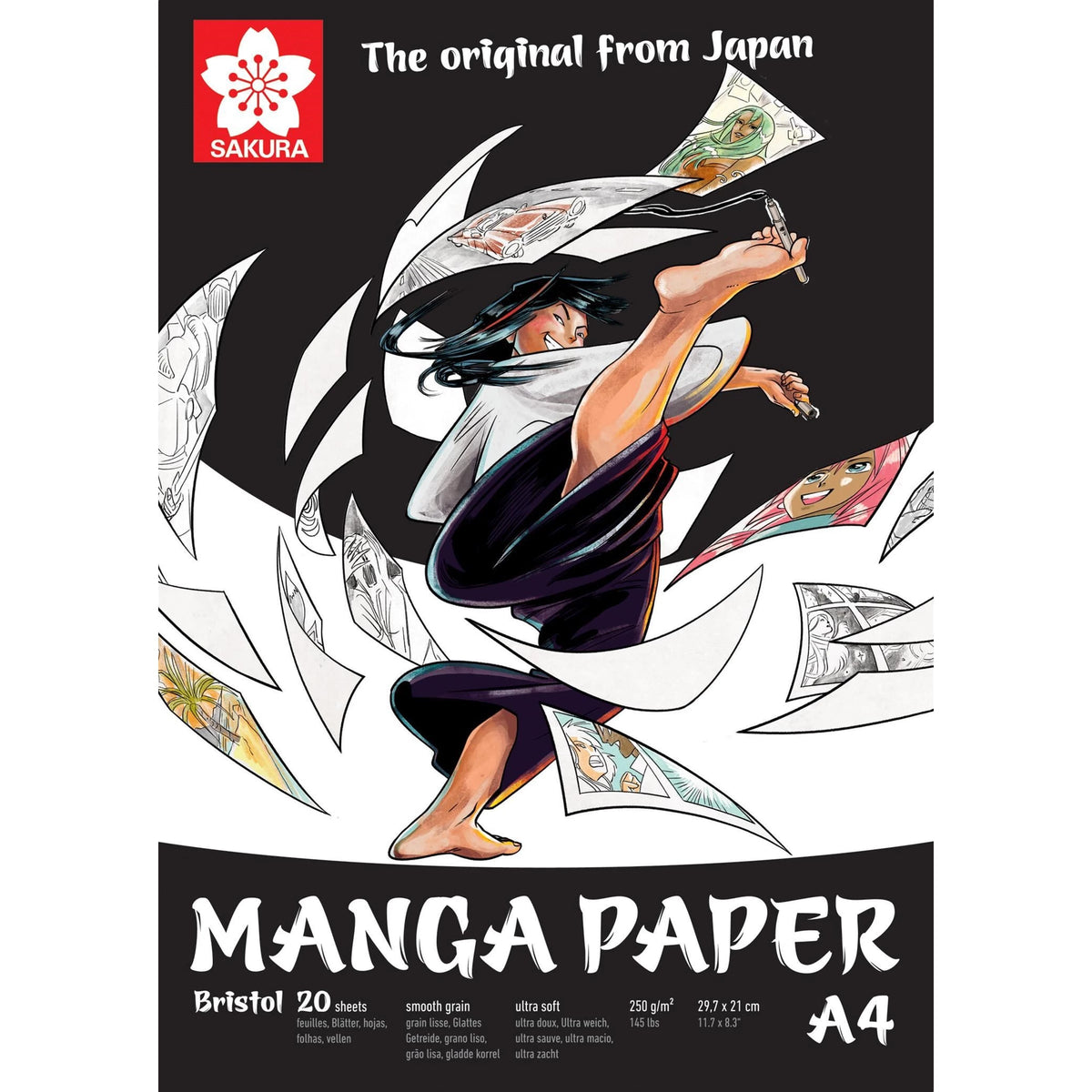 SAKURA Manga Pad 250 g/m² A5 – A3 - 20 sheets