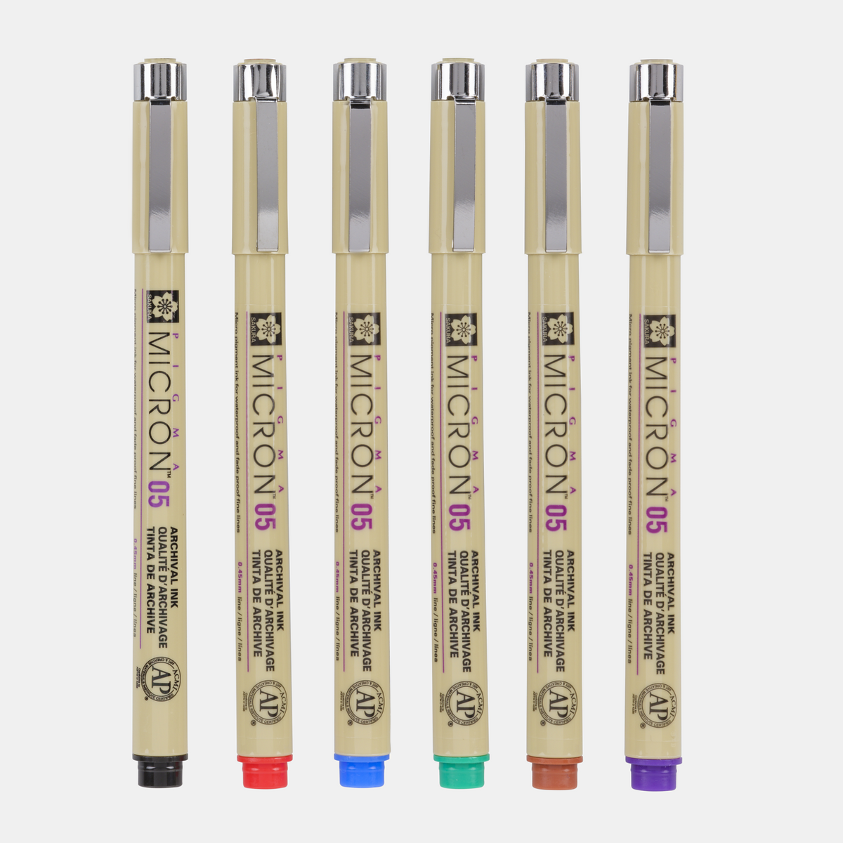 Sakura Pigma Micron 05 fineliner 0,45 mm, set van 6 kleuren – afbeelding 3