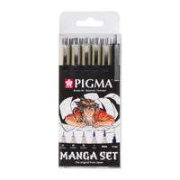 Sakura Pigma Micron Manga fineliners, set van 6 zwart