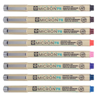 Sakura Pigma Micron PN fineliners, set 8 kleuren – 0,4–0,5 mm