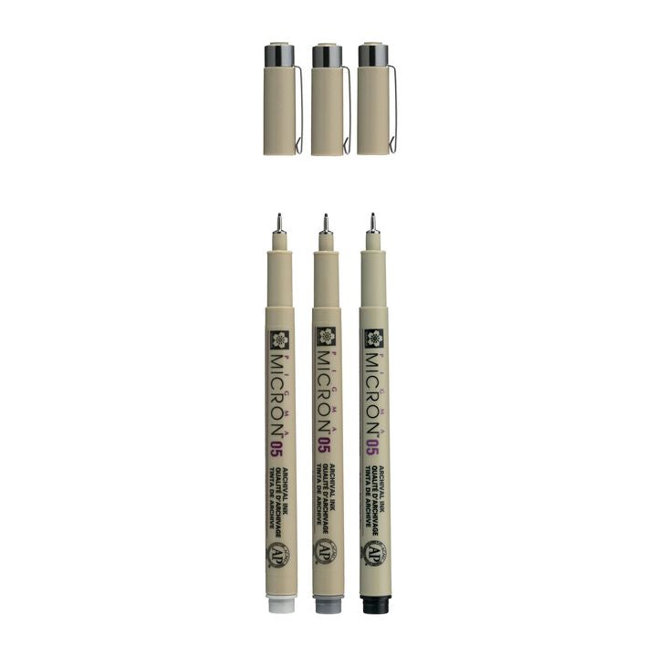 Sakura Pigma Micron Technical Pen Set of 3 Fineliners, image 2