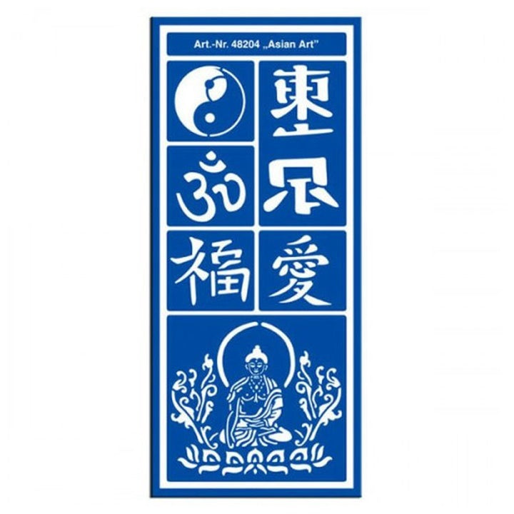 KREUL zelfklevend sjabloon Asian art, 12,5 × 28,5 cm