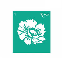 Rosa Talent zelfklevend sjabloon 9 × 10 cm – nr. 1 (bloem)