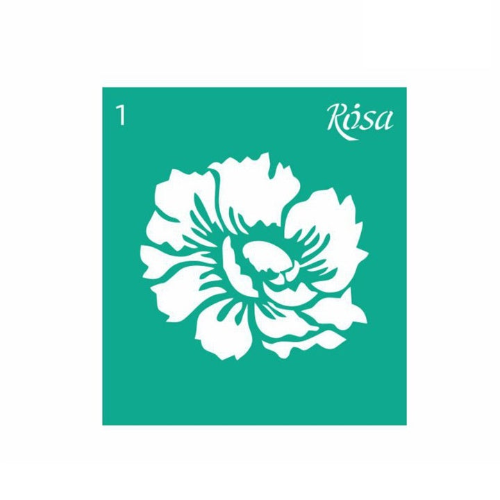 Rosa Talent zelfklevend sjabloon 9 × 10 cm – nr. 1 (bloem)