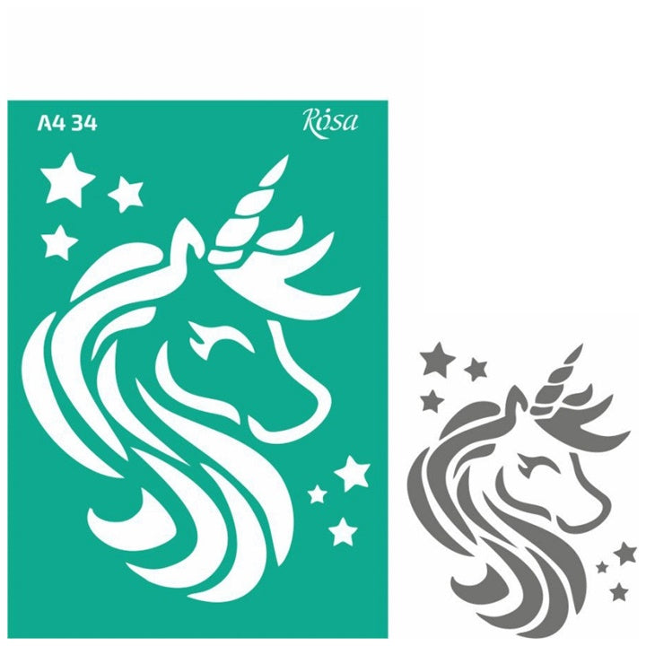 Rosa Talent zelfklevend sjabloon A4 – patroon 34
