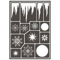 KREUL zelfklevend sjabloon Sneeuwvlokken A3