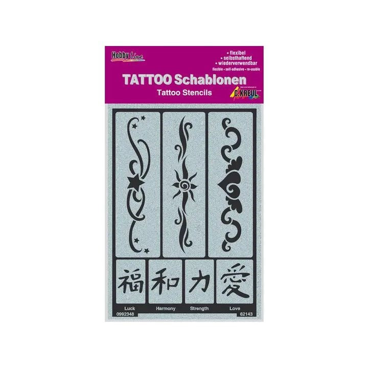Kreul tattoosjabloon Ribbons, zelfklevend