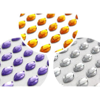 Zelfklevende decoratiesteentjes druppel 8 mm, 45 stuks