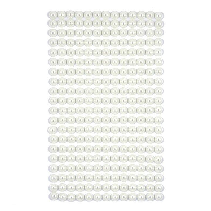 DP Craft zelfklevende halve parels Ivory 6 mm, 260 stuks