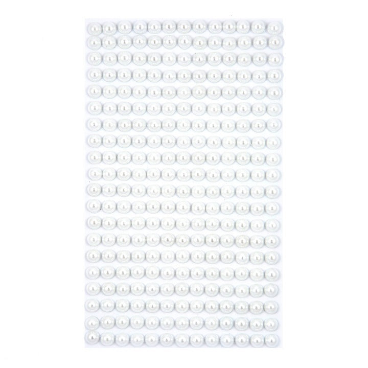 DP Craft zelfklevende halve parels Off White 6 mm, 260 stuks