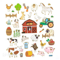 DP Craft stickers boerderij – 32 stuks
