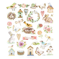DP Craft papieren stickers lente en Pasen, 31 stuks