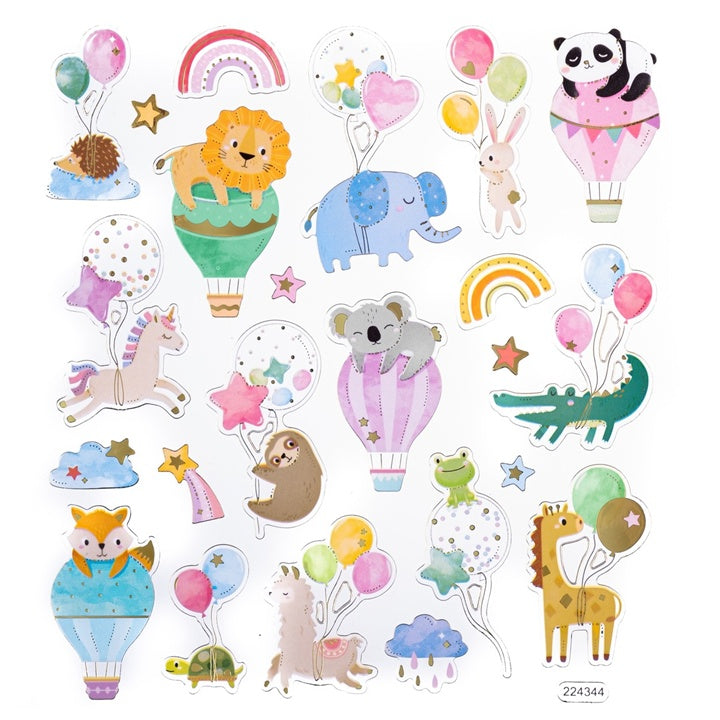 DP Craft transparante stickers feest, 23 stuks