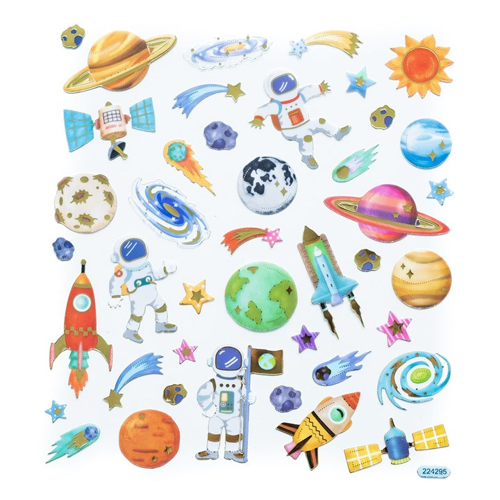 DP Craft papieren stickers ruimte, 42 stuks
