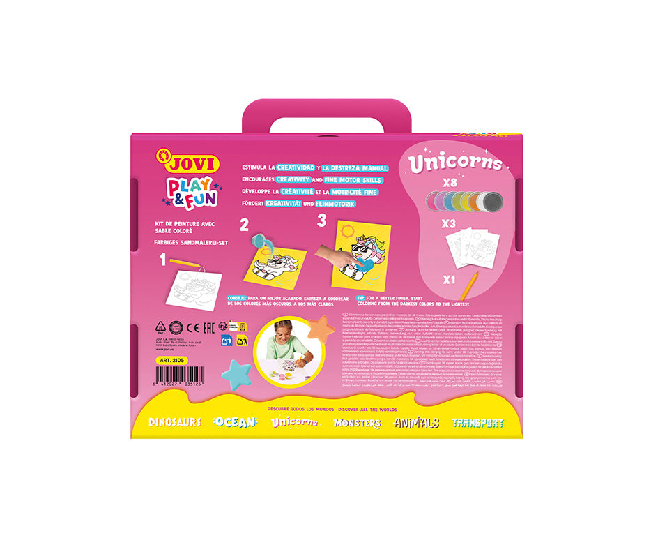 Sand Painting Set JOVI Play&Fun Unicorns - 12 pcs