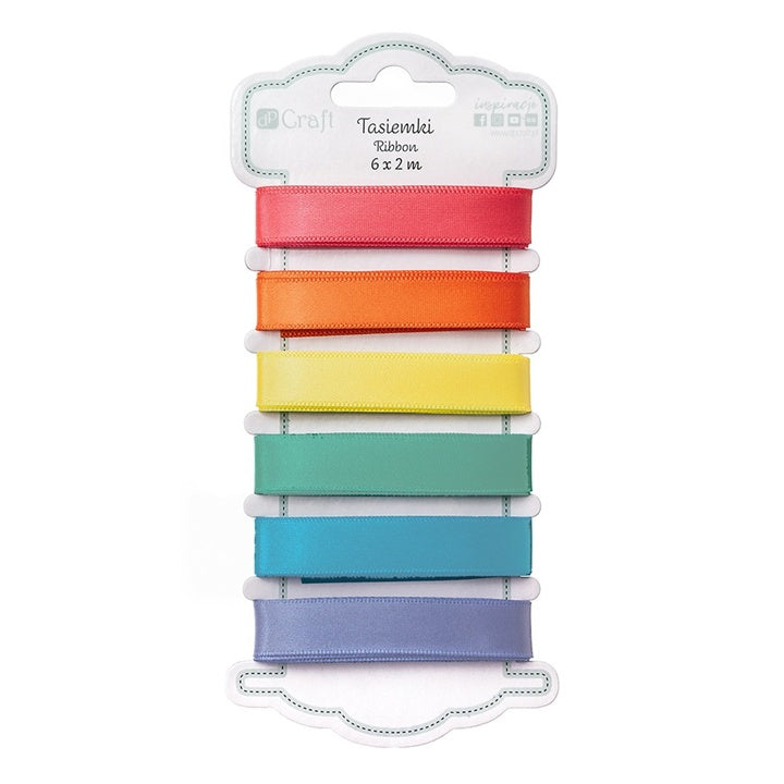 DP Craft satijnlint Brights, set van 6 × 2 m – afbeelding 2