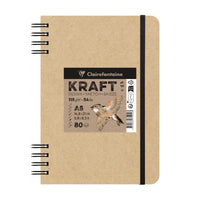 Schetsblok Clairefontaine kraftpapier 115 g/m², 80 vel, A5–A4