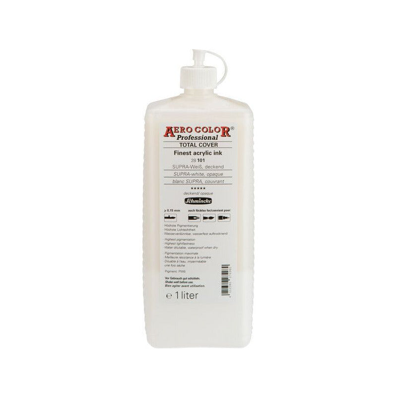 Schmincke AERO COLOR Professional acrylinkt 1 l – 101 SUPRA dekkend wit