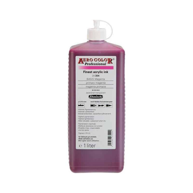 Schmincke AERO COLOR Professional acrylinkt 1 l – 304 Primair purper (magenta)