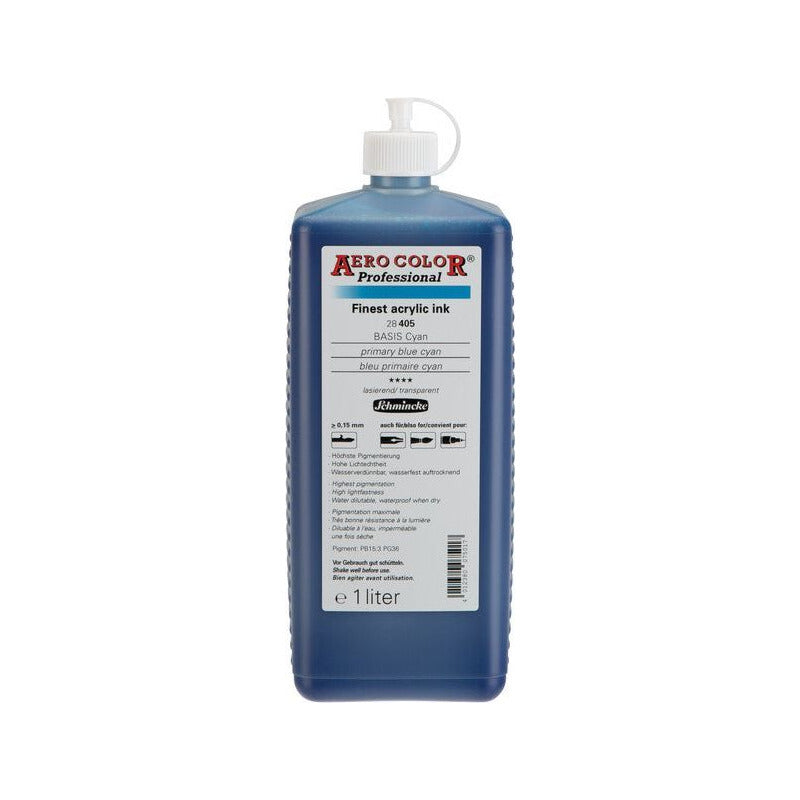 Schmincke AERO COLOR Professional acrylinkt 1 l – 405 Primair blauw (cyaan)