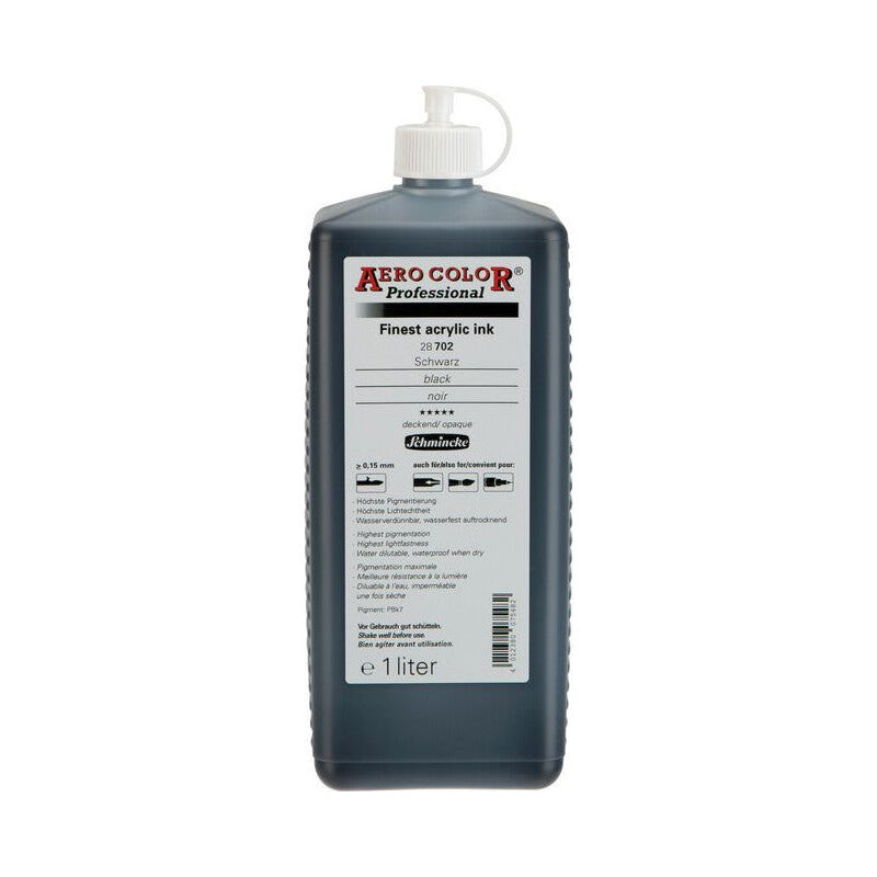Schmincke AERO COLOR Professional acrylinkt 1 l – 702 Zwart
