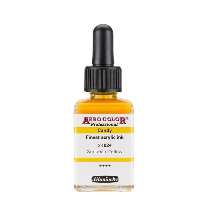 Schmincke AERO COLOR Professional Candy Acrylic Ink 28 ml – 024 Sunbeam Yellow