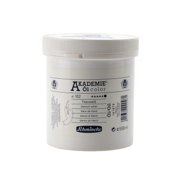 Schmincke Akademie olieverf Titaanwit 500 ml