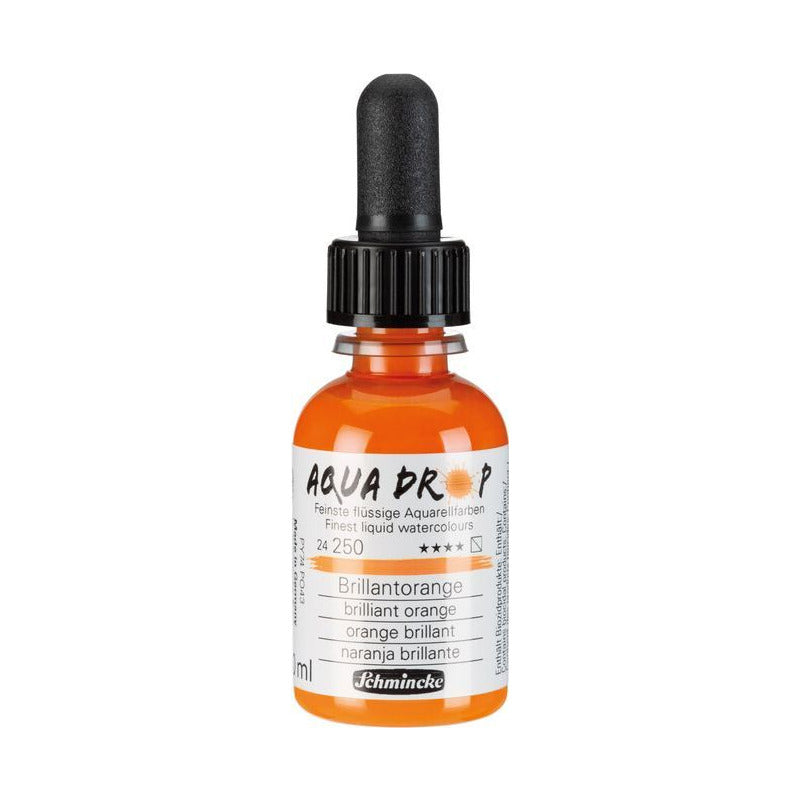 Schmincke AQUA DROP vloeibare aquarelverf 30 ml – 250 Briljantoranje