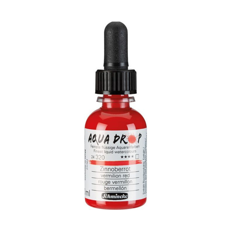 Schmincke AQUA DROP vloeibare aquarelverf 30 ml – 320 Vermiljoen