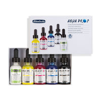 Schmincke AQUA DROP vloeibare aquarelverf, set 5 × 30 ml, primaire kleuren + wit