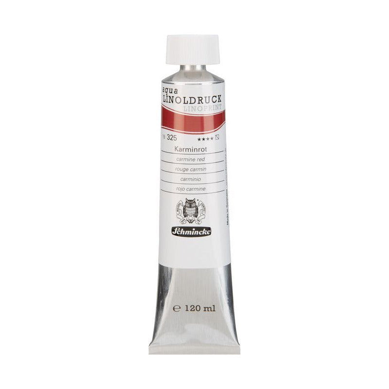 Schmincke aqua-LINOPRINT drukinkt voor linosnede 120 ml – 325 Karmijnrood
