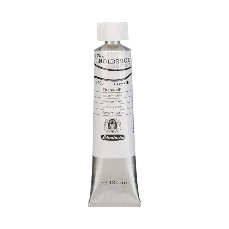 Schmincke aqua-LINOPRINT Linoprint Color 120 ml – 100 Titanium White