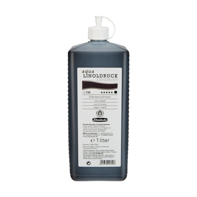 Schmincke aqua-LINOPRINT Linoprint Ink - 1 l Ivory black