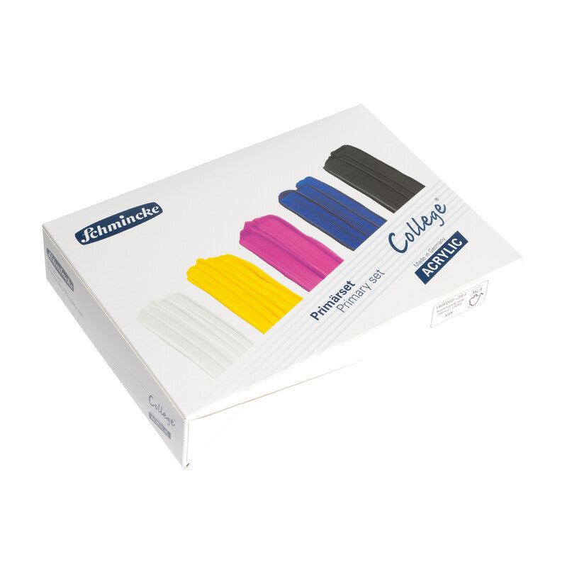 Schmincke College Acrylic acrylverfset 5 × 75 ml, basiskleuren