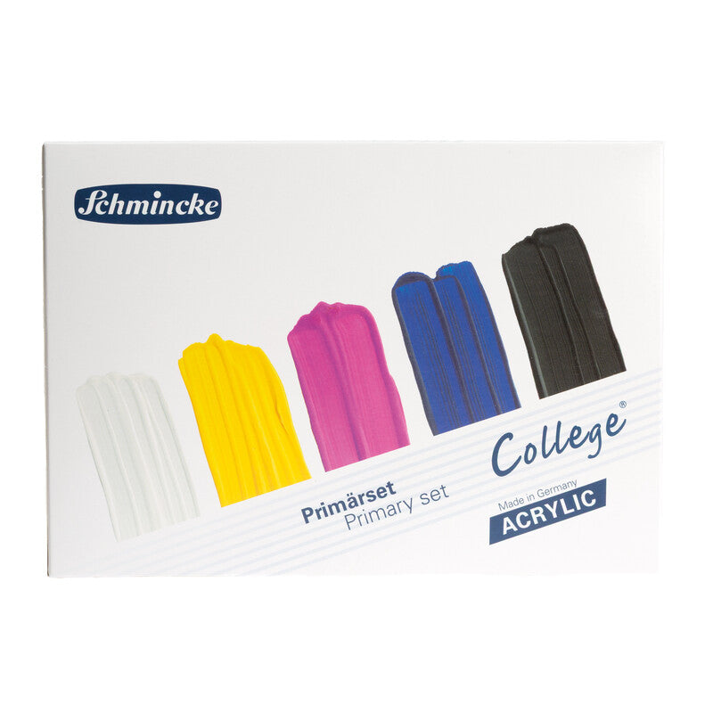 Schmincke College Acrylic acrylverfset 5 × 75 ml, basiskleuren