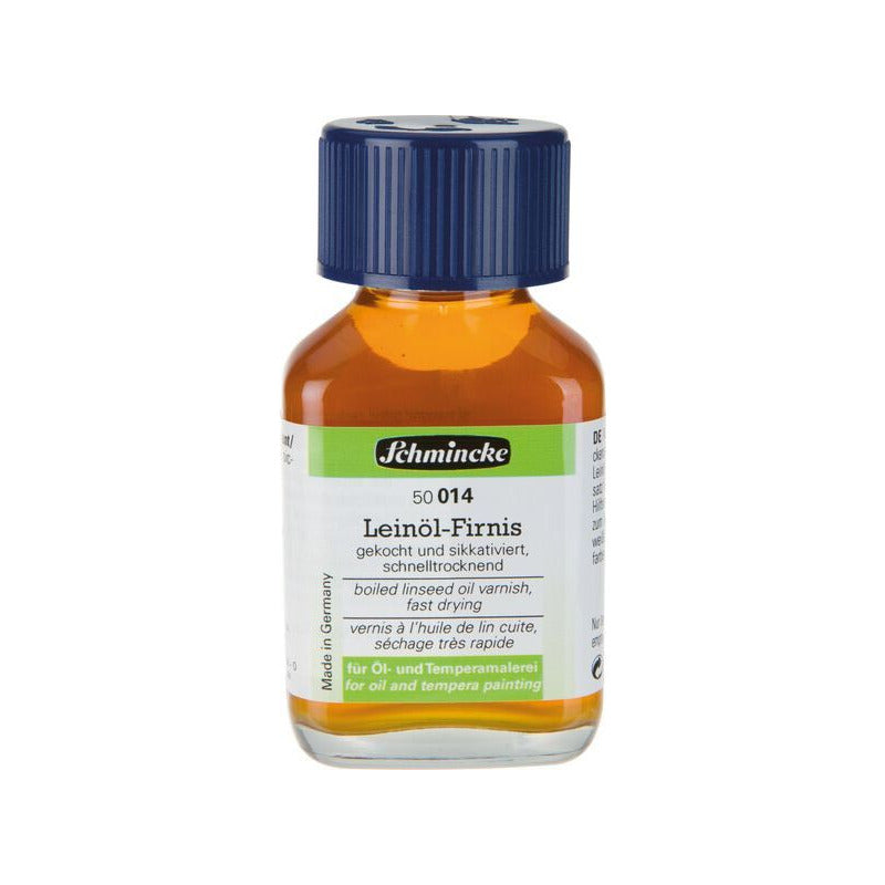 Schmincke gekookte lijnolie (Boiled linseed oil), 60 en 200 ml
