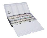 Schmincke Horadam aquarelverf, 36 halve napjes in metalen doos
