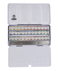 Schmincke Horadam aquarelverf, 36 halve napjes in metalen doos