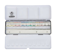 Schmincke Horadam aquarelverf metalen doos, 12 halve napjes