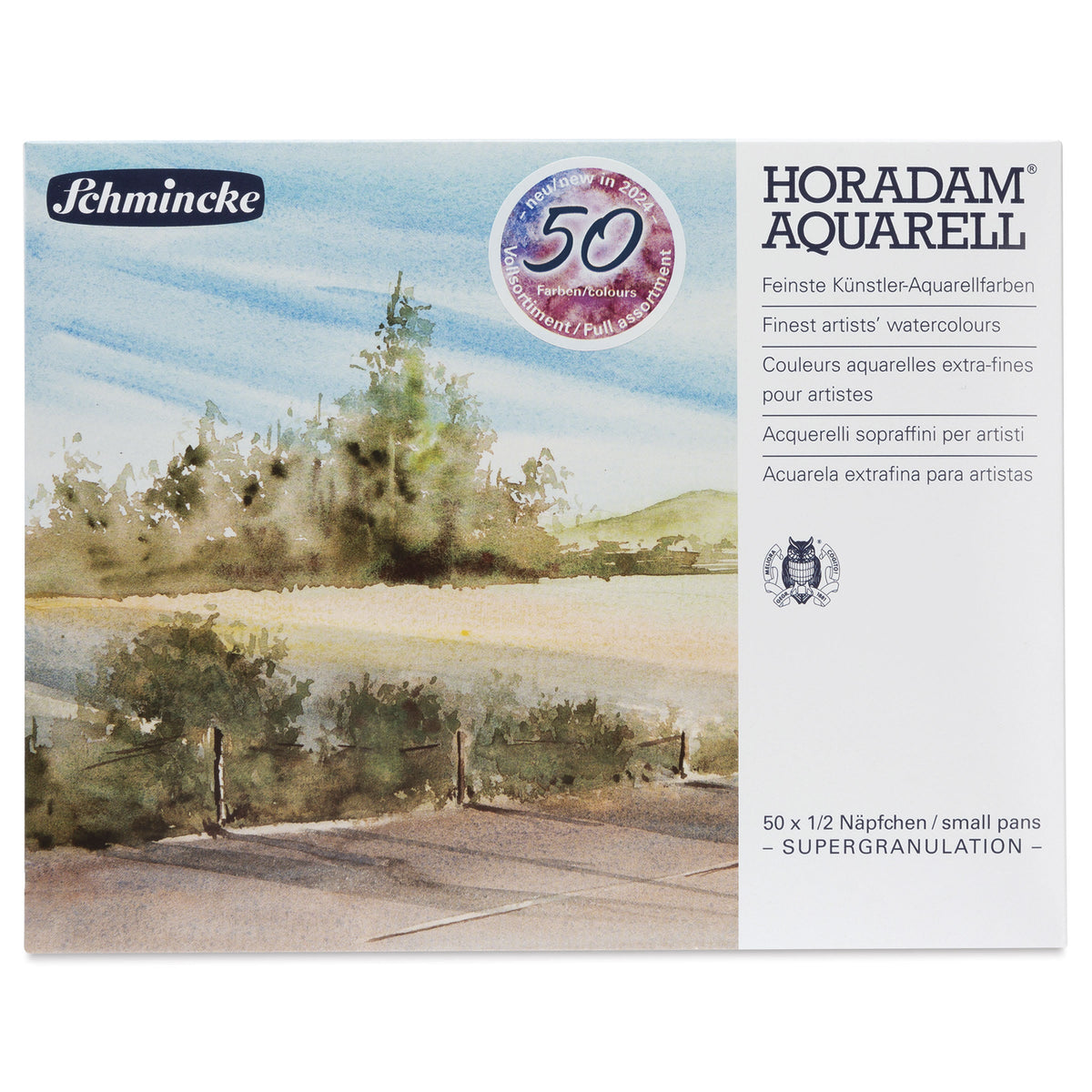 Schmincke Horadam Super Granulation aquarelverf, 50 halve napjes