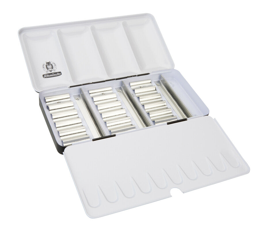 Schmincke lege metalen doos voor 18 tubes van 5 ml