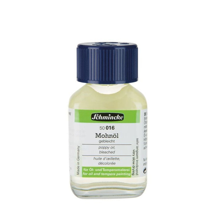 Schmincke papaverolie voor olieverf en tempera 60 en 200 ml – afbeelding 2