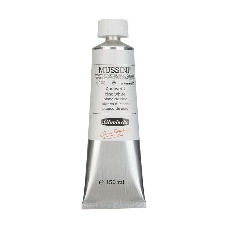 Schmincke Mussini olieverf 150 ml – 102 Zinkwit
