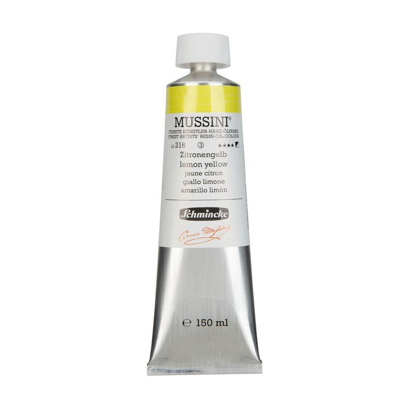 Schmincke Mussini olieverf 150 ml – 216 Citroengeel